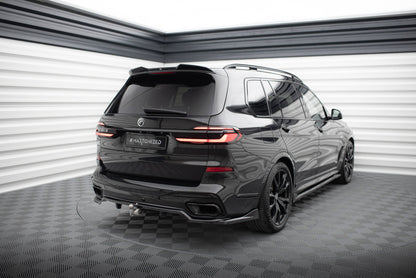 Maxton Mittlerer Diffusor Heck Ansatz DTM Look für BMW X7 M-Paket G07 Facelift schwarz Hochglanz