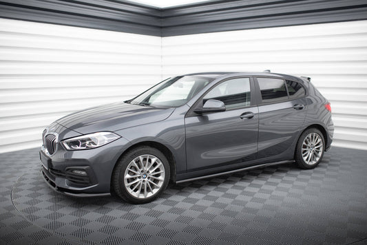 Maxton Seitenschweller Ansatz für BMW 1er F40 schwarz Hochglanz