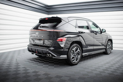 Maxton Spoiler CAP für Hyundai Kona N-Line Mk2 schwarz Hochglanz