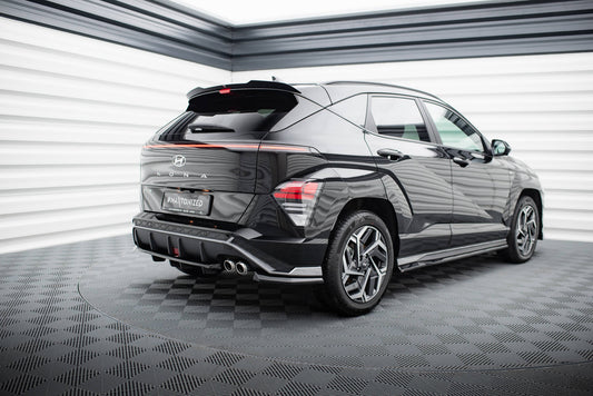 Maxton Mittlerer Diffusor Heck Ansatz DTM Look für Hyundai Kona N-Line Mk2 schwarz Hochglanz