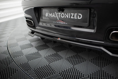 Maxton Mittlerer Diffusor Heck Ansatz DTM Look für Porsche 911 Turbo 997 schwarz Hochglanz