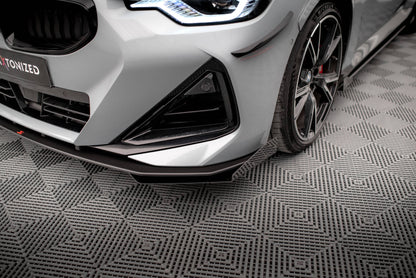 Maxton Street Pro Front Ansatz für +Flaps für + Flaps BMW 2 Coupe M-Paket / M240i G42 schwarz Hochglanz