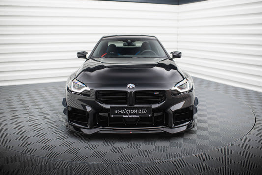 Maxton Front Ansatz V.1 für BMW M2 G87 schwarz Hochglanz