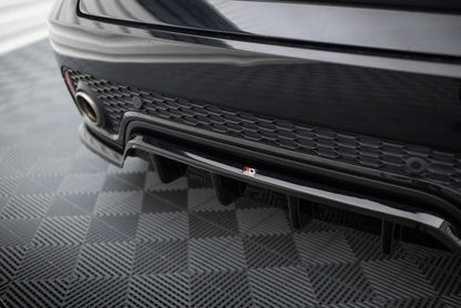 Maxton Mittlerer Diffusor Heck Ansatz DTM Look für Jaguar E-Pace R-Dynamic Mk1 schwarz Hochglanz