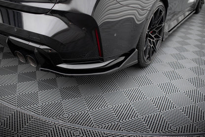 Maxton Heck Ansatz Flaps Diffusor V.3 für CSL Look BMW M3 G80 schwarz Hochglanz