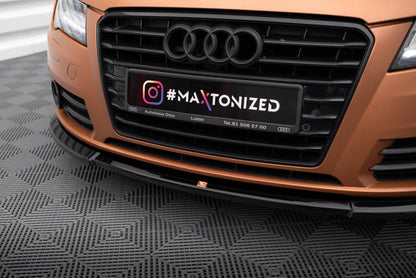 Maxton Front Ansatz V.1 für Audi A7 C7 schwarz Hochglanz