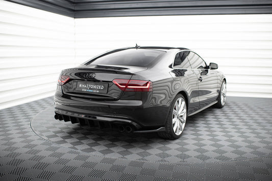 Maxton Heck Ansatz Flaps Diffusor V.2 für Audi S5 / A5 S-Line Coupe / Cabriolet 8T schwarz Hochglanz