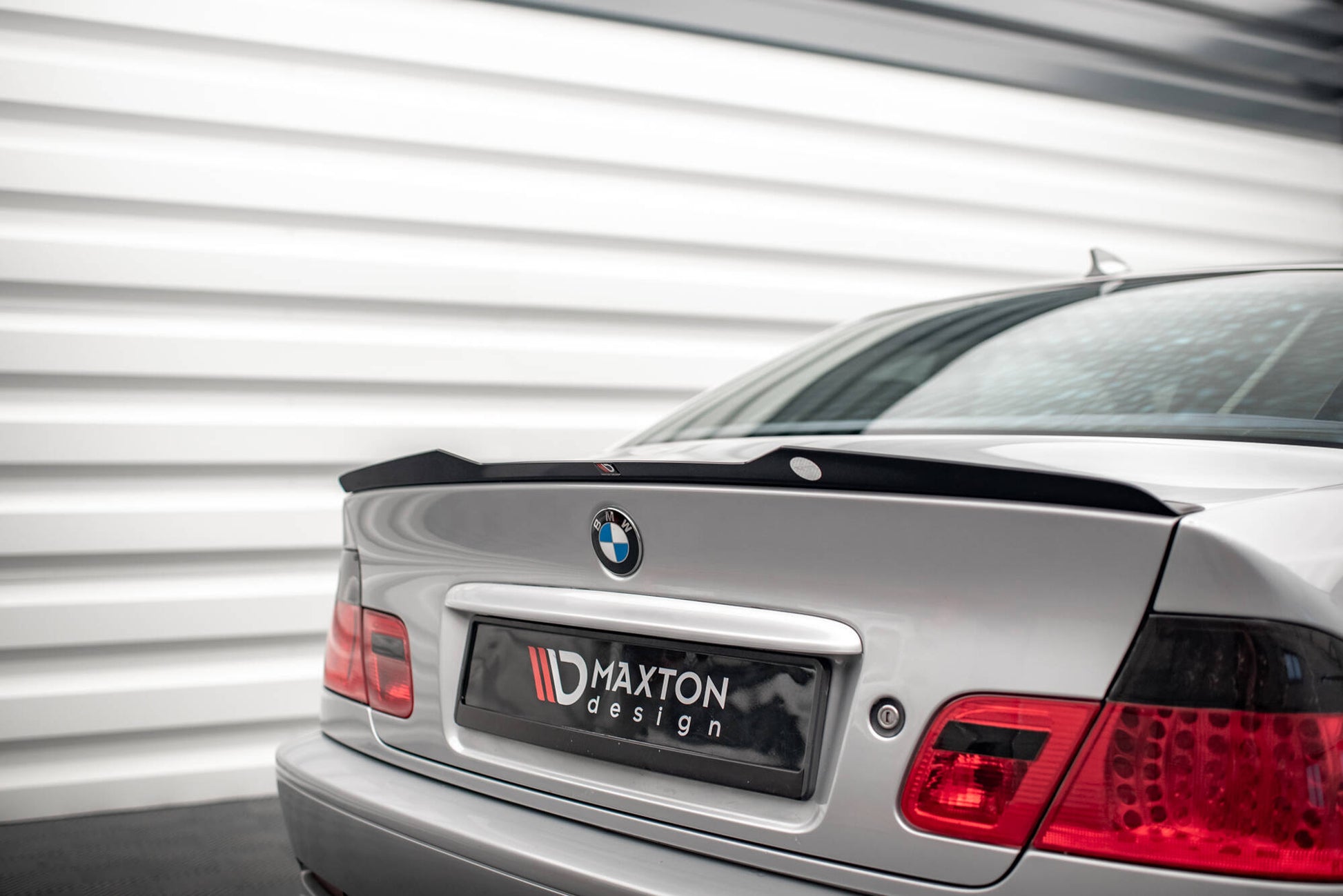 Maxton Spoiler CAP V.2 für BMW 3er Coupe E46 schwarz Hochglanz