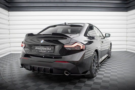 Maxton Hintere Seiten Flaps für BMW 2 Coupe G42 schwarz Hochglanz
