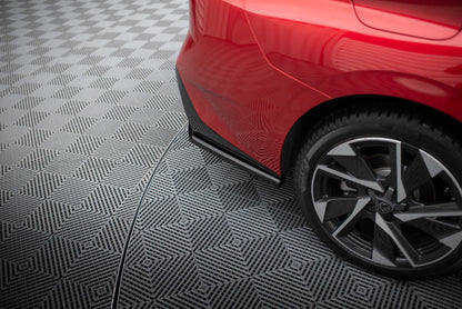 Maxton Zentrale Hinten Splitte Peugeot 308 Mk3 schwarz Hochglanz