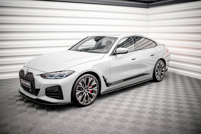 Maxton Seitenschweller Ansatz für V.2 für BMW i4 M-Paket G26 schwarz Hochglanz