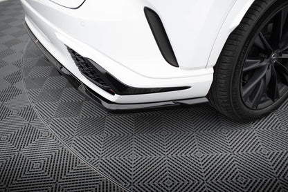 Maxton Mittlerer Diffusor Heck Ansatz DTM Look für Lexus RX F-Sport Mk5 schwarz Hochglanz