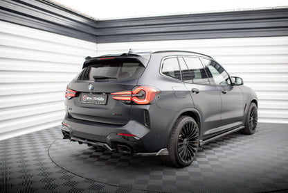 Maxton Heck Ansatz Flaps Diffusor für BMW X3 M-Paket G01 Facelift schwarz Hochglanz