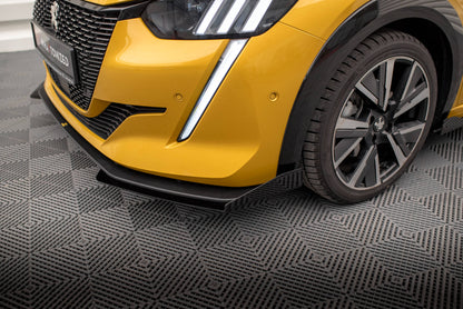 Maxton Front Flaps Peugeot 208 GT Mk2 schwarz Hochglanz