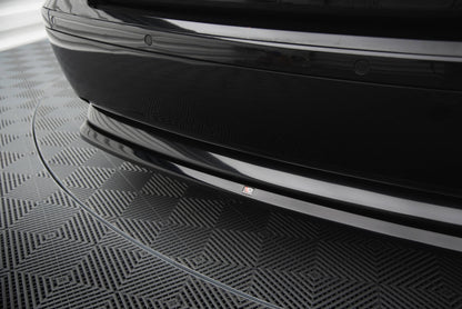 Maxton Zentrale Hinten Splitte BMW 7 E65 schwarz Hochglanz