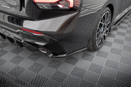 Maxton Heck Ansatz Flaps Diffusor V.3 für BMW 2 G42 schwarz Hochglanz