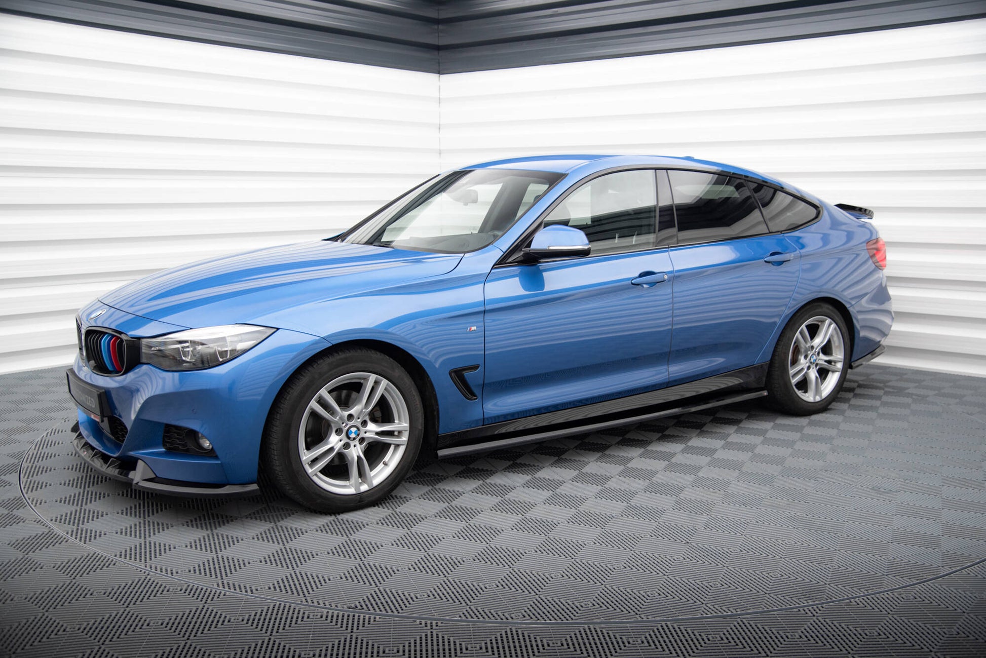 Maxton Seitenschweller Ansatz für BMW 3er GT M-Paket F34 schwarz Hochglanz