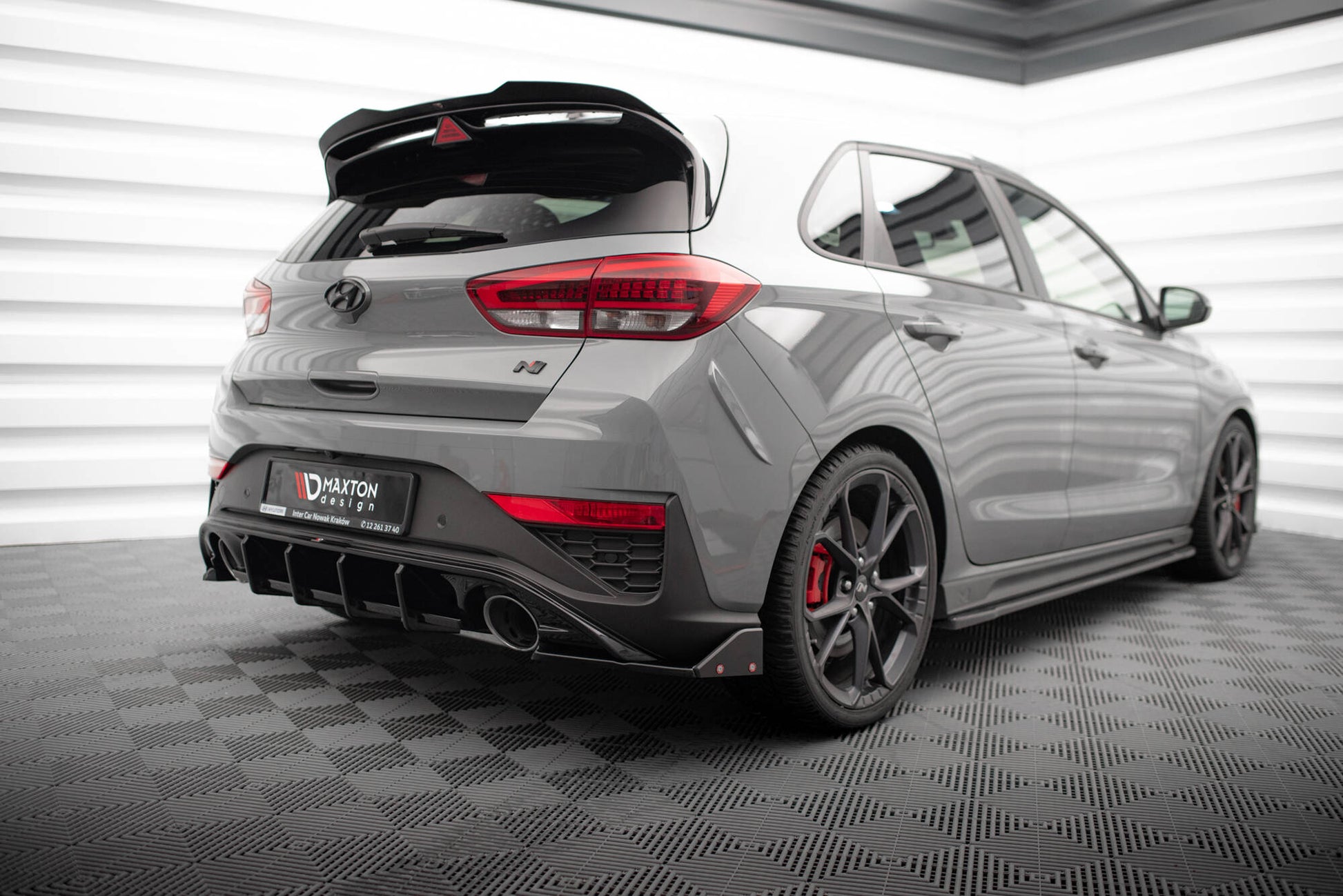 Maxton Heck Ansatz Flaps Diffusor V.4 +Flaps für Hyundai I30 N Hatchback Mk3 Facelift
