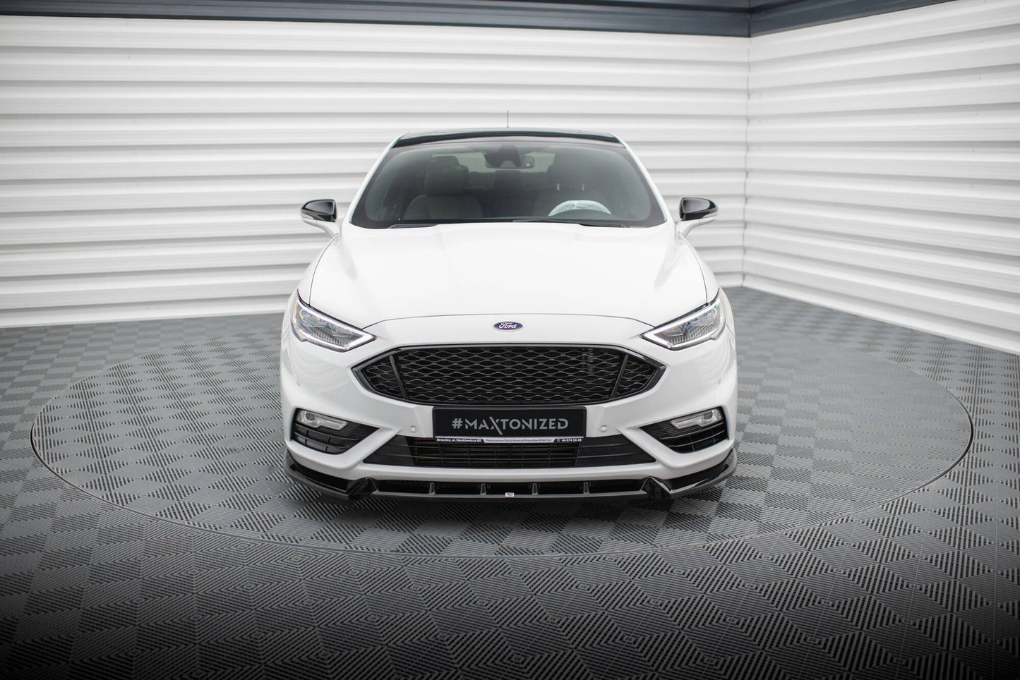 Maxton Front Ansatz für Ford Mondeo Sport Mk5 Facelift / Fusion Sport Mk2 Facelift schwarz Hochglanz