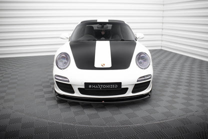 Maxton Front Ansatz V.2 für Porsche 911 Carrera 997 Facelift schwarz Hochglanz