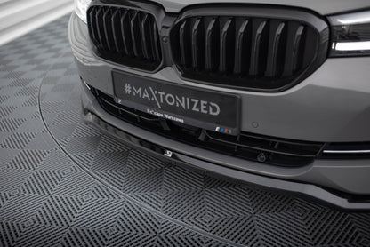 Maxton Front Ansatz V.2 für BMW 5er G30 / G31 Facelift schwarz Hochglanz