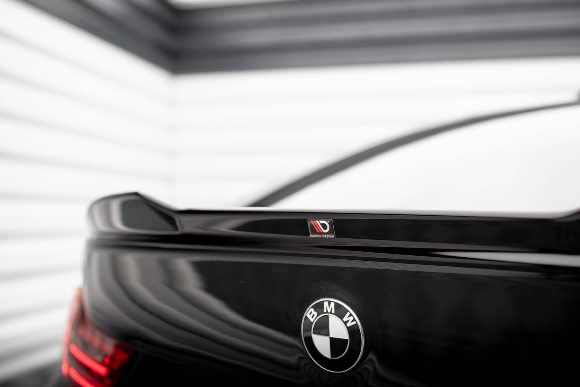 Maxton Spoiler CAP für 3D BMW 4er Gran Coupe Standard / M-Paket F36 schwarz Hochglanz