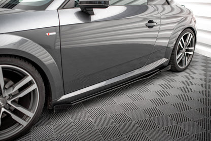 Maxton Street Pro Seitenschweller Ansatz für + Flaps Audi TT S / S-Line 8S schwarz Hochglanz
