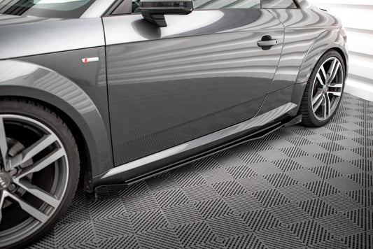 Maxton Street Pro Seitenschweller Ansatz für + Flaps Audi TT S / S-Line 8S schwarz Hochglanz