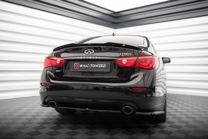 Maxton Spoiler CAP für Infiniti Q50 S Mk1 schwarz Hochglanz
