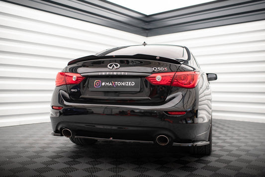 Maxton Spoiler CAP für Infiniti Q50 S Mk1 schwarz Hochglanz