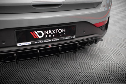 Maxton Diffusor Heck Ansatz für Hyundai I30 N Hatchback Mk3 Facelift schwarz Hochglanz