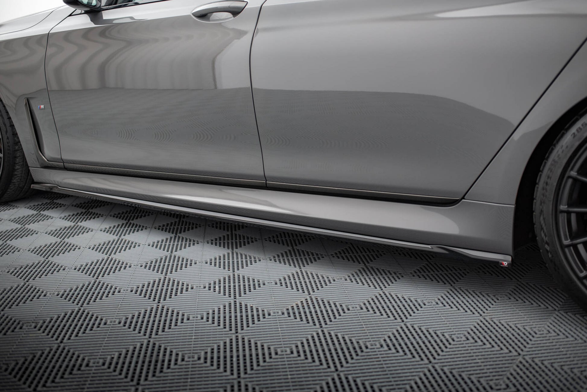 Maxton Seitenschweller Ansatz für V.2 für BMW 7 G11 M-Paket Facelift schwarz Hochglanz
