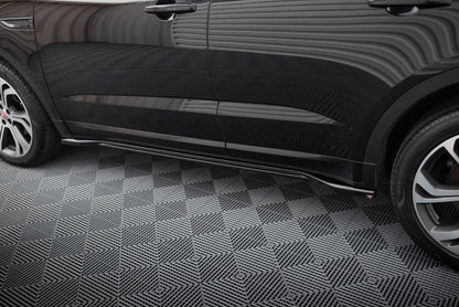 Maxton Seitenschweller Ansatz für Jaguar E-Pace R-Dynamic Mk1 schwarz Hochglanz