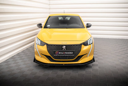 Maxton Street Pro Front Ansatz für +Flaps für + Flaps Peugeot 208 GT Mk2 schwarz Hochglanz