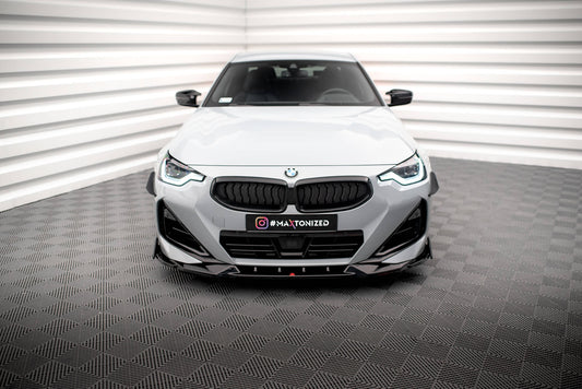 Maxton Front Ansatz V.2 +Flaps für BMW 2 Coupe M-Paket / M240i G42