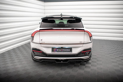 Maxton Höher Spoiler CAP für Kia EV6 GT-Line Mk1 schwarz Hochglanz