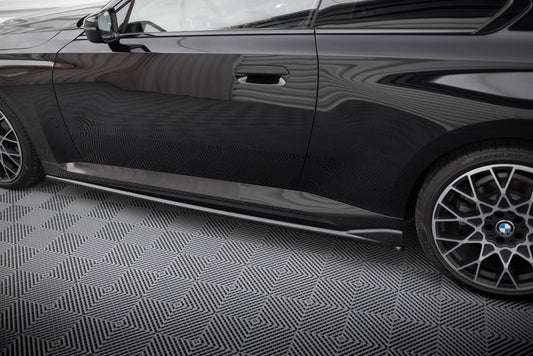 Maxton Seitenschweller Ansatz für V.2 für BMW 2 Coupe G42 schwarz Hochglanz