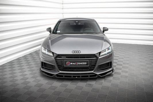 Maxton Front Ansatz V.2 für Audi TT S / S-Line 8S schwarz Hochglanz
