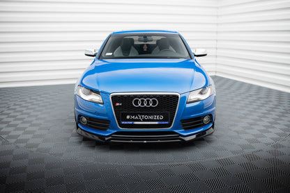Maxton Front Ansatz V.3 für Audi S4 / A4 S-Line B8 schwarz Hochglanz