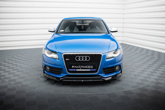 Maxton Front Ansatz V.3 für Audi S4 / A4 S-Line B8 schwarz Hochglanz
