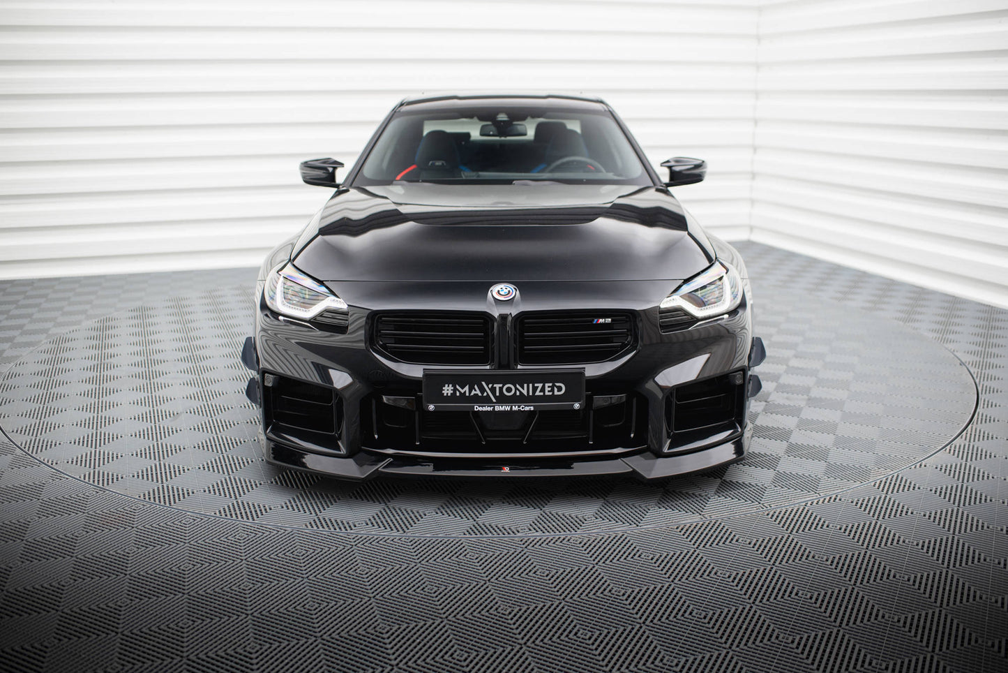 Maxton Front Ansatz V.2 für BMW M2 G87 schwarz Hochglanz