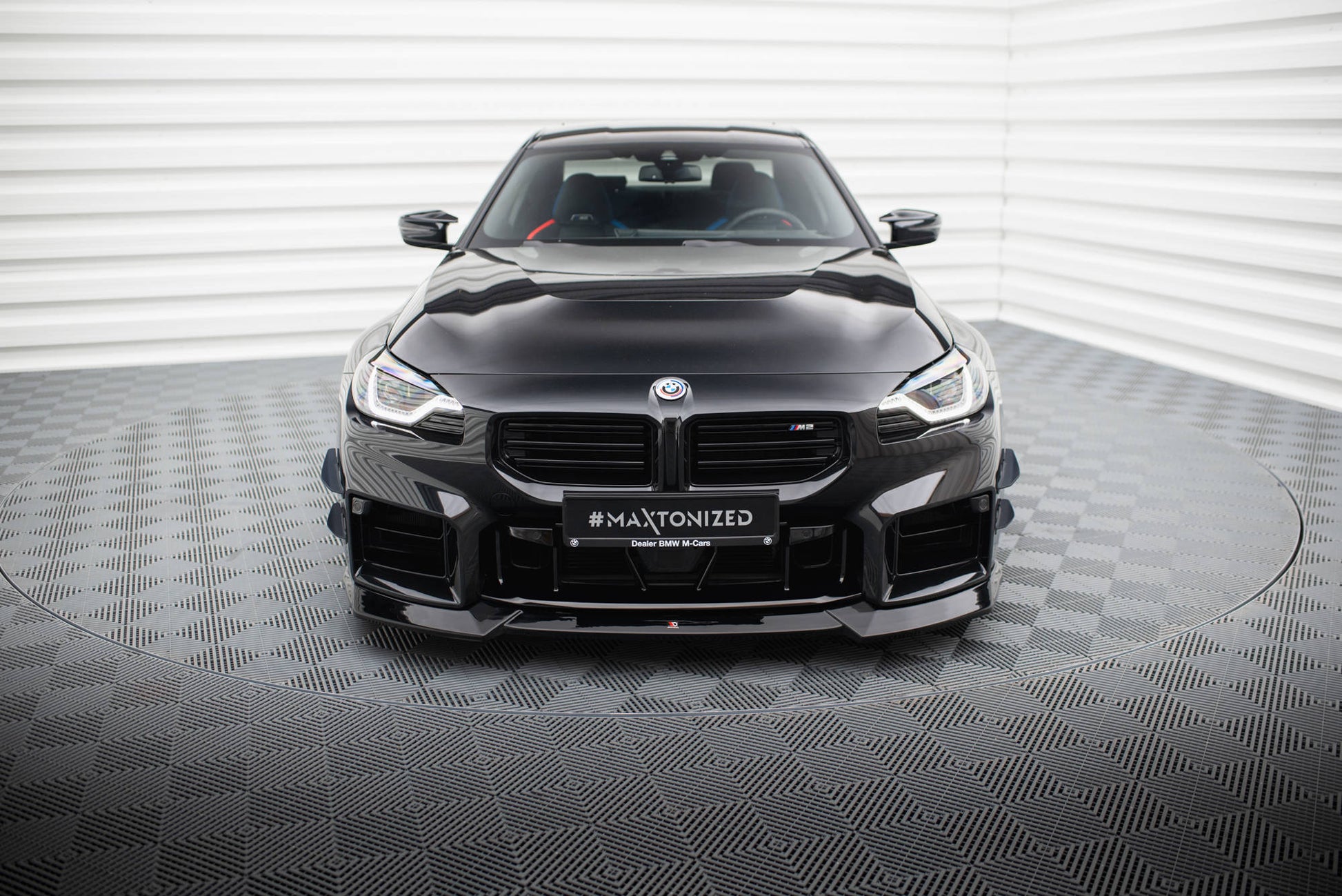 Maxton Front Ansatz V.2 für BMW M2 G87 schwarz Hochglanz