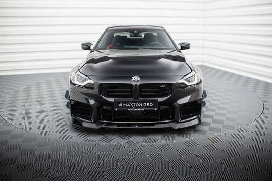 Maxton Front Ansatz V.2 für BMW M2 G87 schwarz Hochglanz