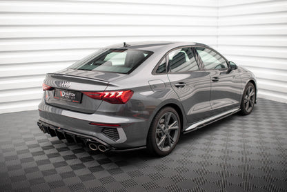 Maxton Heck Ansatz Flaps Diffusor V.2 für Audi S3 Limousine 8Y schwarz Hochglanz