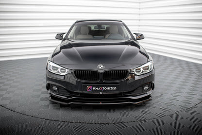 Maxton Front Ansatz V.1 für BMW 4er Coupe / Gran Coupe / Cabrio F32 / F36 / F33 schwarz Hochglanz