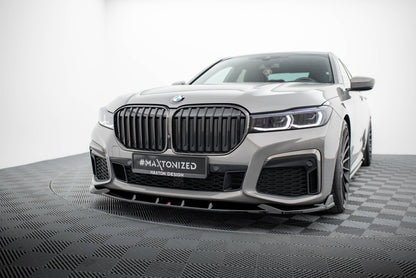 Maxton Front Ansatz V.5 für BMW 7 G11 M-Paket Facelift schwarz Hochglanz