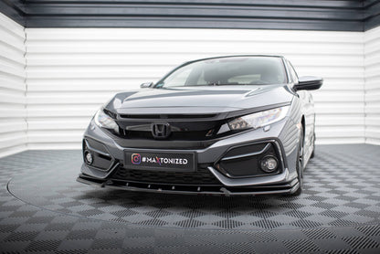 Maxton Front Ansatz für Honda Civic Sport Mk 10 schwarz Hochglanz
