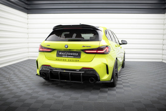 Maxton Hintere Seiten Flaps V.1 für BMW 1er F40 M-Paket / M135i schwarz Hochglanz