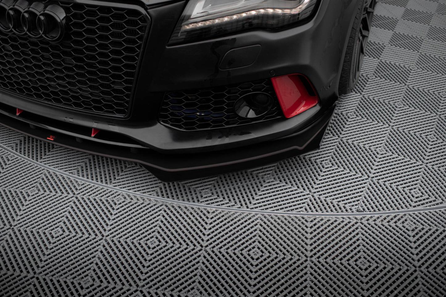 Maxton Front Flaps Audi A7 RS7 Look C7 schwarz Hochglanz