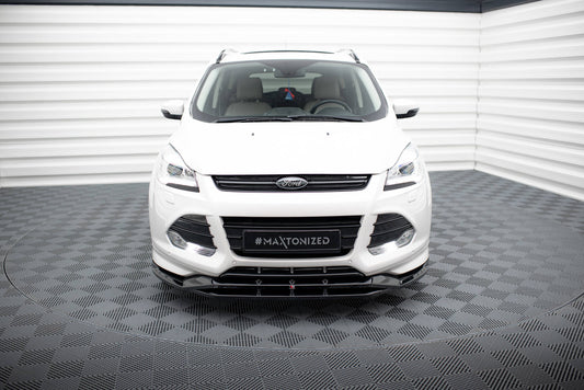 Maxton Front Ansatz für Ford Kuga ST-Line Mk2 schwarz Hochglanz